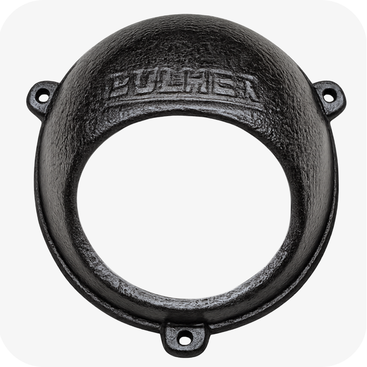 Protetor para câmera dome Bulher, fabricado em alumínio automotivo resistente, ideal para proteção contra impactos e vandalismo em sistemas de segurança.