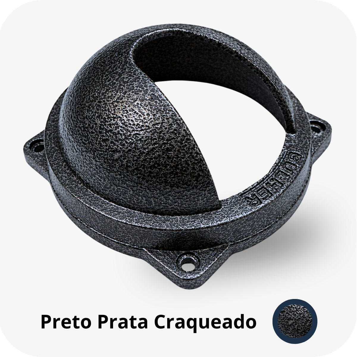 Protetor para câmera mini dome 4 polegadas Bulher, fabricado em alumínio automotivo resistente, ideal para proteção contra impactos e vandalismo em sistemas de segurança.