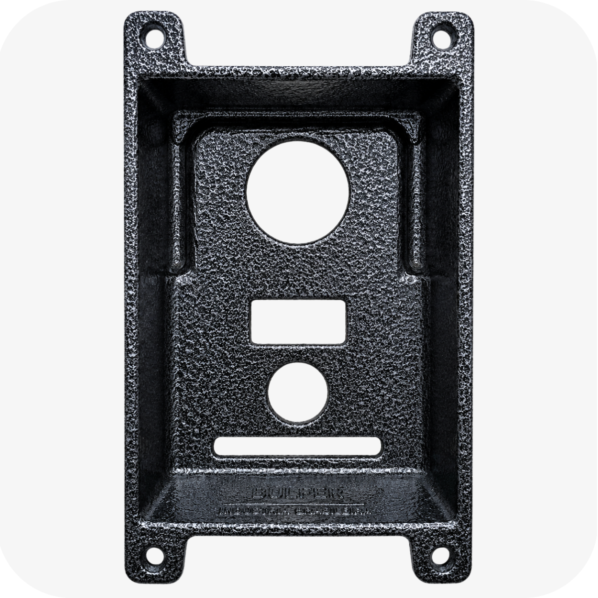 Protetor compatível para interfone Lider Smart e Ppa, fabricado pela Bulher em alumínio automotivo resistente, ideal para proteção contra impactos e vandalismo em sistemas de segurança.