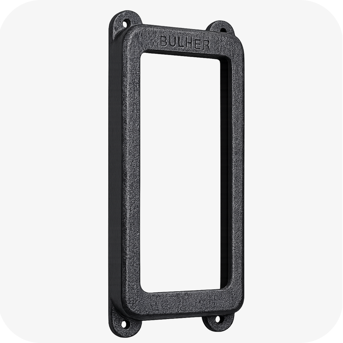 Protetor Vídeo Porteiro Intelbras IP-XPE-3115-SS3540-MF-EX-SS3532-MFW, fabricado pela Bulher em alumínio automotivo resistente, ideal para proteção contra impactos e vandalismo em sistemas de segurança.