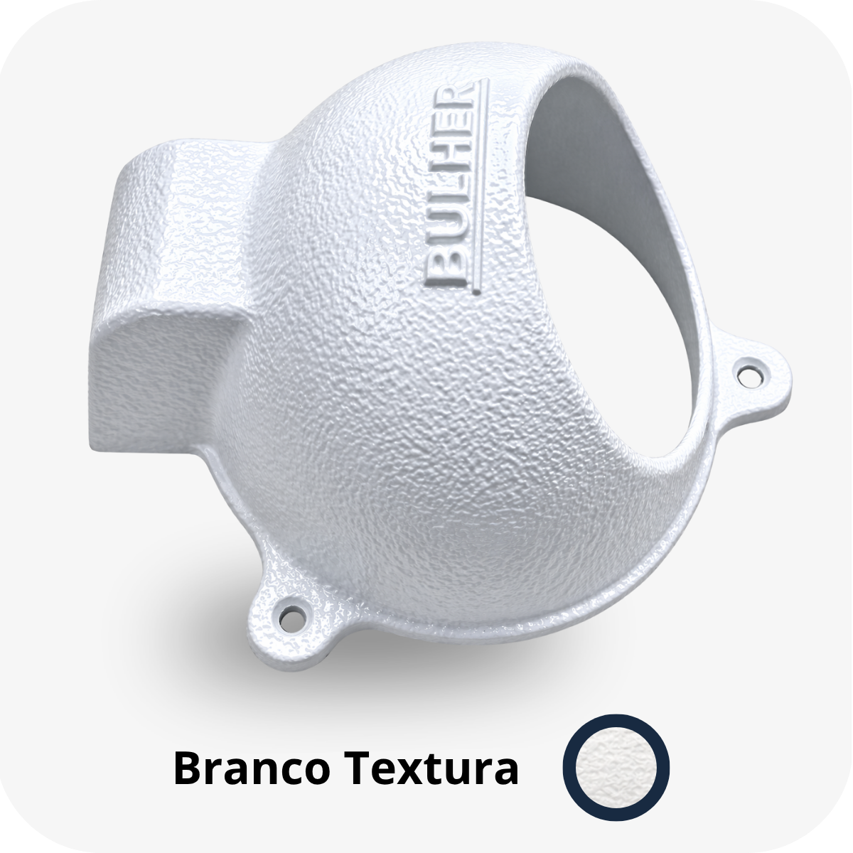 Protetor para câmera dome C Bulher, fabricado em alumínio automotivo resistente, ideal para proteção contra impactos e vandalismo em sistemas de segurança.