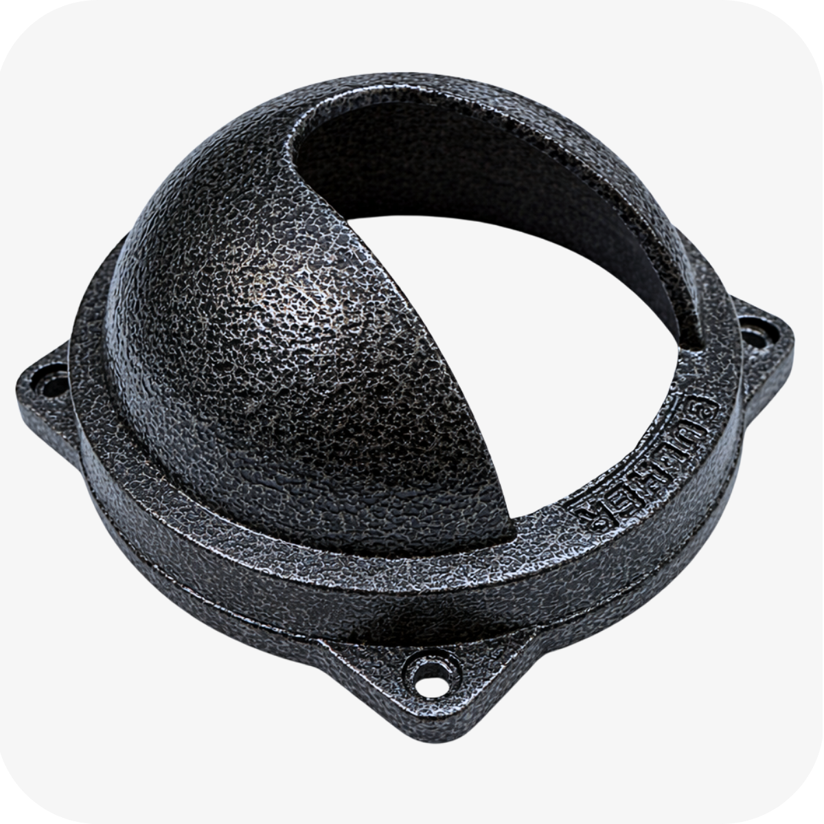 Protetor para câmera mini dome 4 polegadas Bulher, fabricado em alumínio automotivo resistente, ideal para proteção contra impactos e vandalismo em sistemas de segurança.