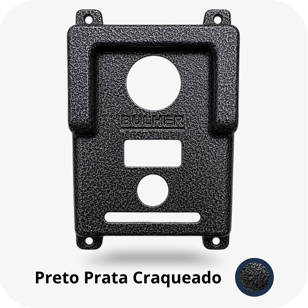 Protetor compatível para interfone Lider Smart e Ppa, fabricado pela Bulher em alumínio automotivo resistente, ideal para proteção contra impactos e vandalismo em sistemas de segurança.