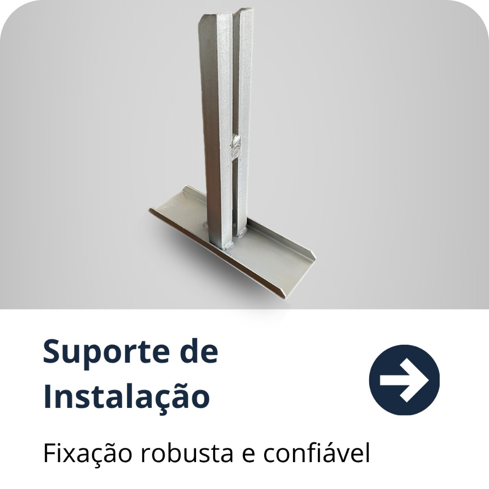 Suporte de fixação para máquina basculante Bulher, fabricado em material resistente, garantindo instalação segura e maior durabilidade para portões basculantes.