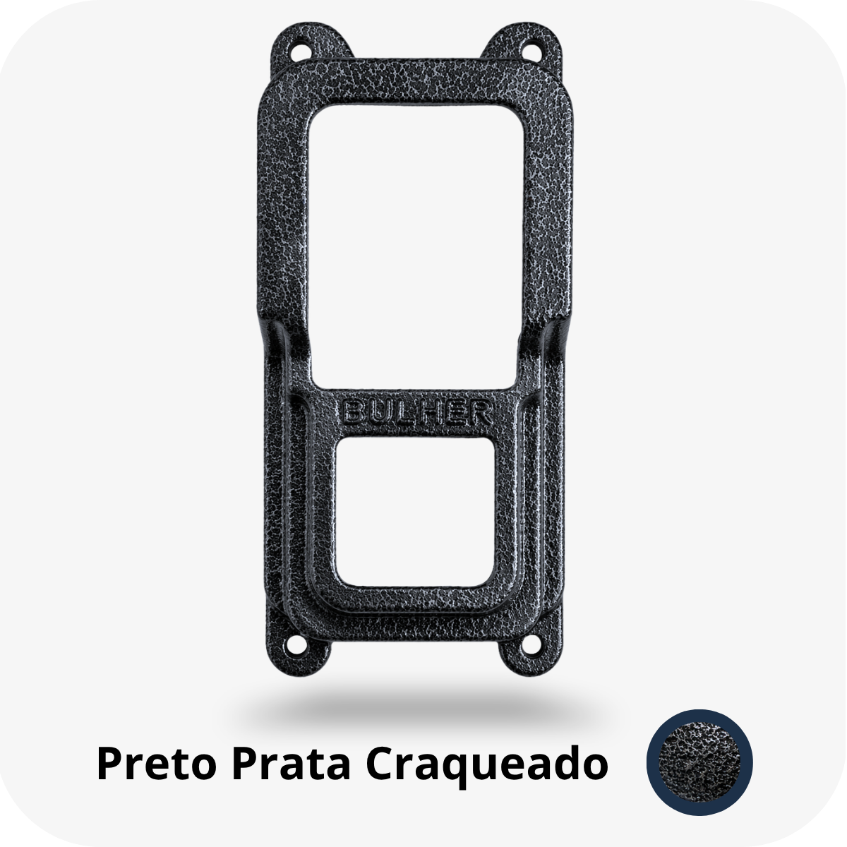 Protetor compatível Vídeo Porteiro W5/ AGL VP7 Wifi Hello+ Intelbras, fabricado pela Bulher em alumínio automotivo resistente, ideal para proteção contra impactos e vandalismo em sistemas de segurança.