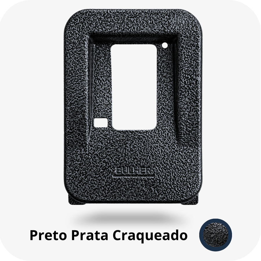 Protetor compatível Vídeo Porteiro Intelbras IVR 4 e IV7, fabricado pela Bulher em alumínio automotivo super resistente, ideal para proteção contra impactos e vandalismo em sistemas de segurança.