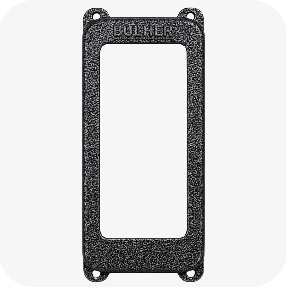 Protetor Vídeo Porteiro Intelbras IP-XPE-3115-SS3540-MF-EX-SS3532-MFW, fabricado pela Bulher em alumínio automotivo resistente, ideal para proteção contra impactos e vandalismo em sistemas de segurança.