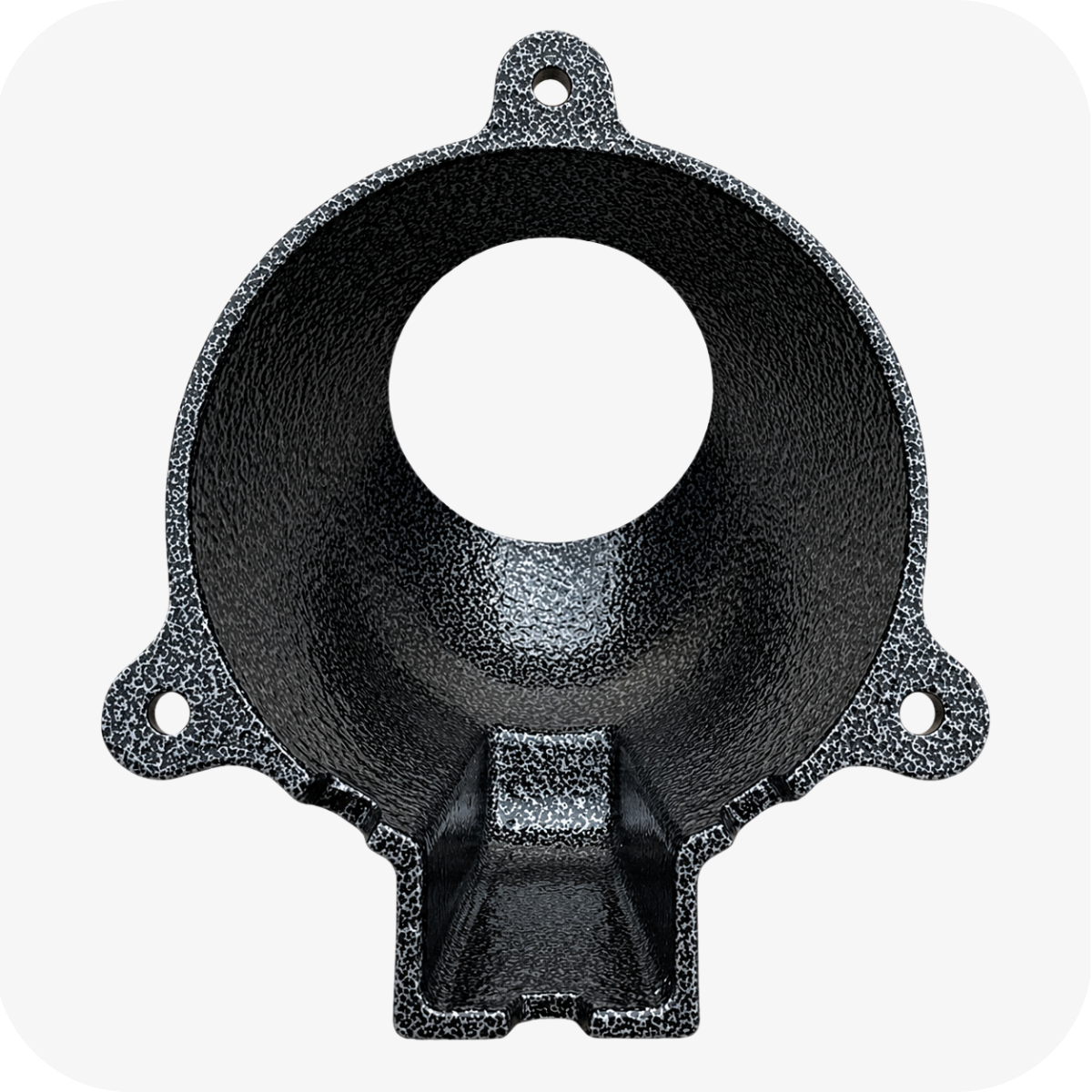Protetor para câmera dome C Bulher, fabricado em alumínio automotivo resistente, ideal para proteção contra impactos e vandalismo em sistemas de segurança.