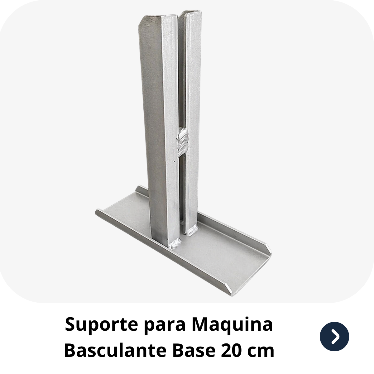 Suporte com 20 cm de base Bulher para máquina basculante, desenvolvido com estrutura reforçada para garantir fixação segura e durabilidade, ideal para instalação em portões basculantes residenciais e comerciais.