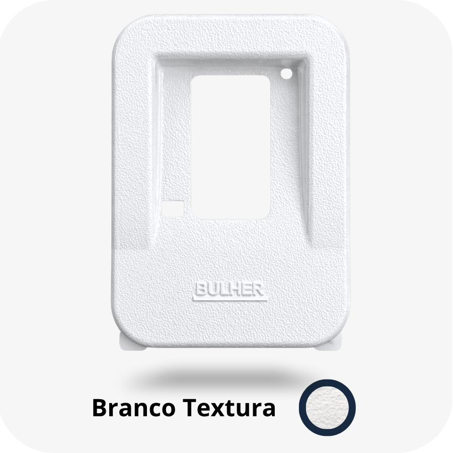 Protetor compatível Vídeo Porteiro Intelbras IVR 4 e IV7, fabricado pela Bulher em alumínio automotivo super resistente, ideal para proteção contra impactos e vandalismo em sistemas de segurança.