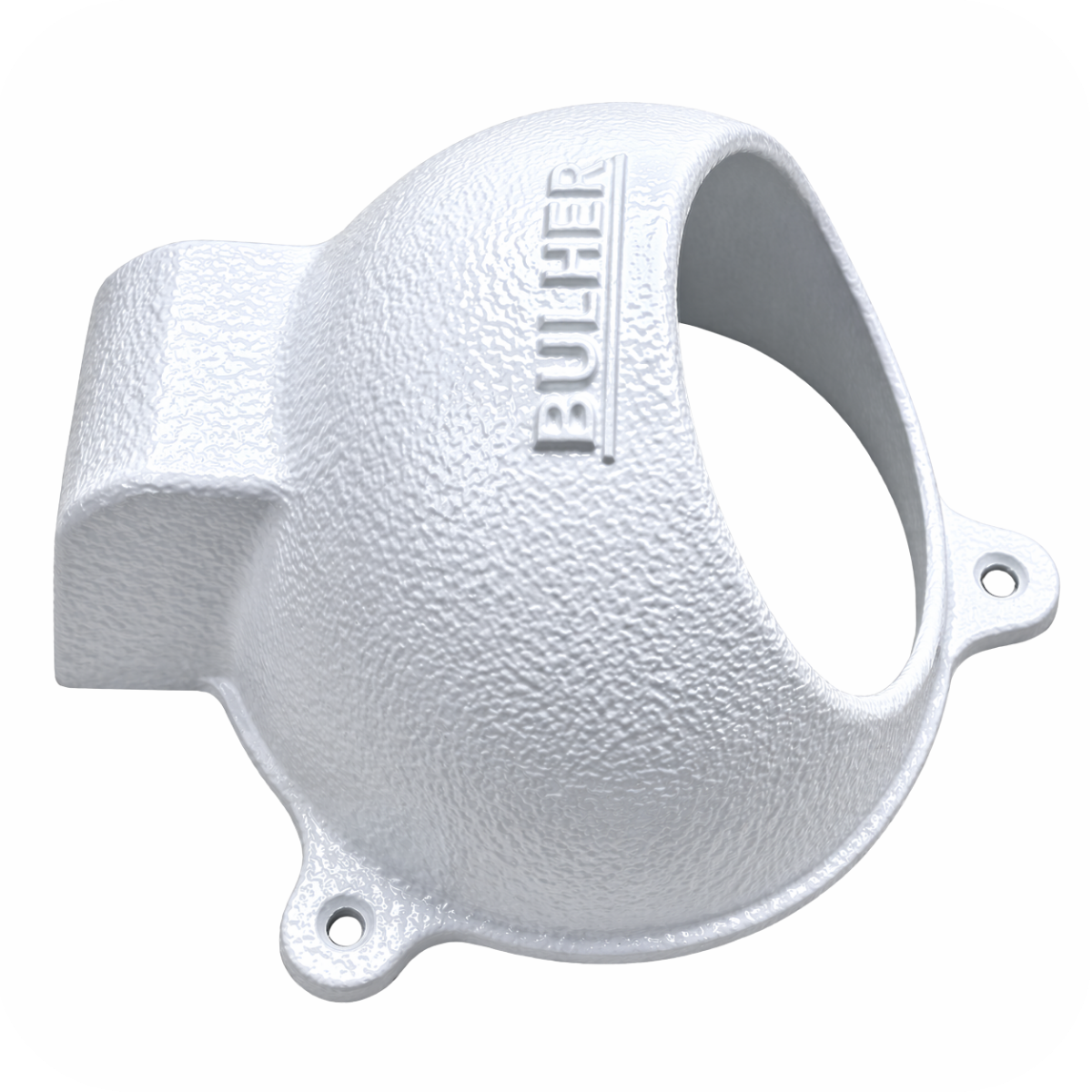 Protetor para câmera dome C Bulher, fabricado em alumínio automotivo resistente, ideal para proteção contra impactos e vandalismo em sistemas de segurança.