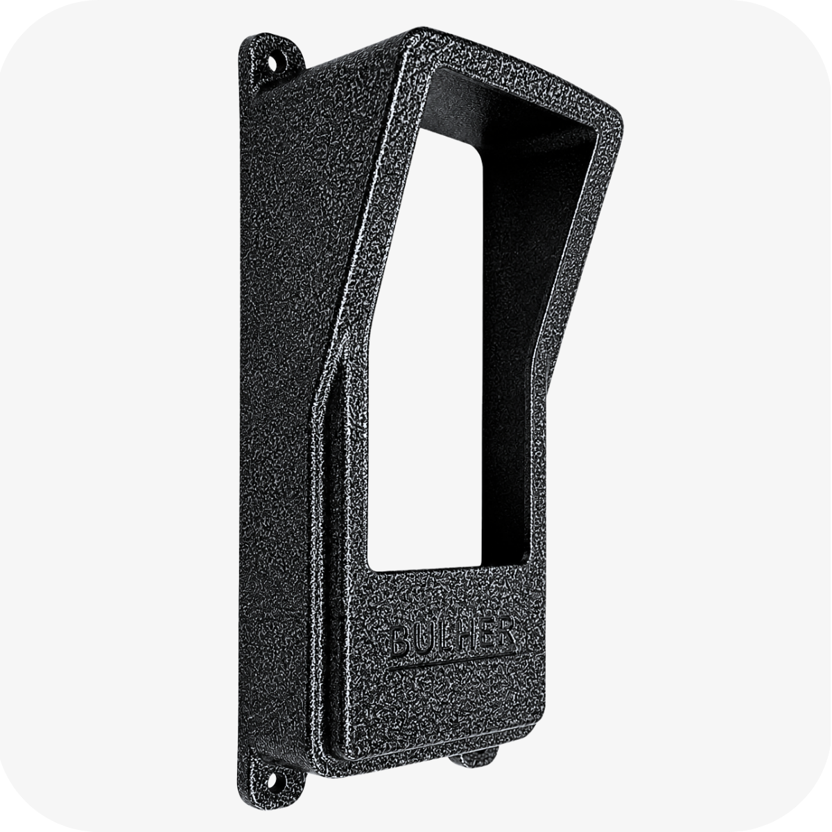 Protetor compatível Interfone Intelbras Collective 16/20/24 Canais, fabricado pela Bulher em alumínio automotivo super resistente, ideal para proteção contra impactos e vandalismo em sistemas de segurança.