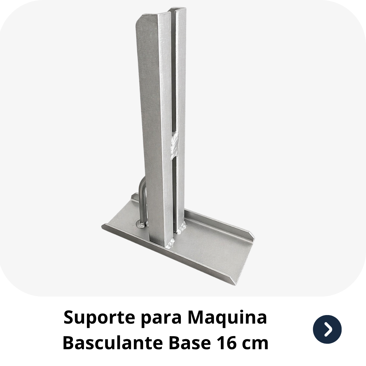 Suporte com 16 cm de base Bulher para máquina basculante, desenvolvido com estrutura reforçada para garantir fixação segura e durabilidade, ideal para instalação em portões basculantes residenciais e comerciais.
