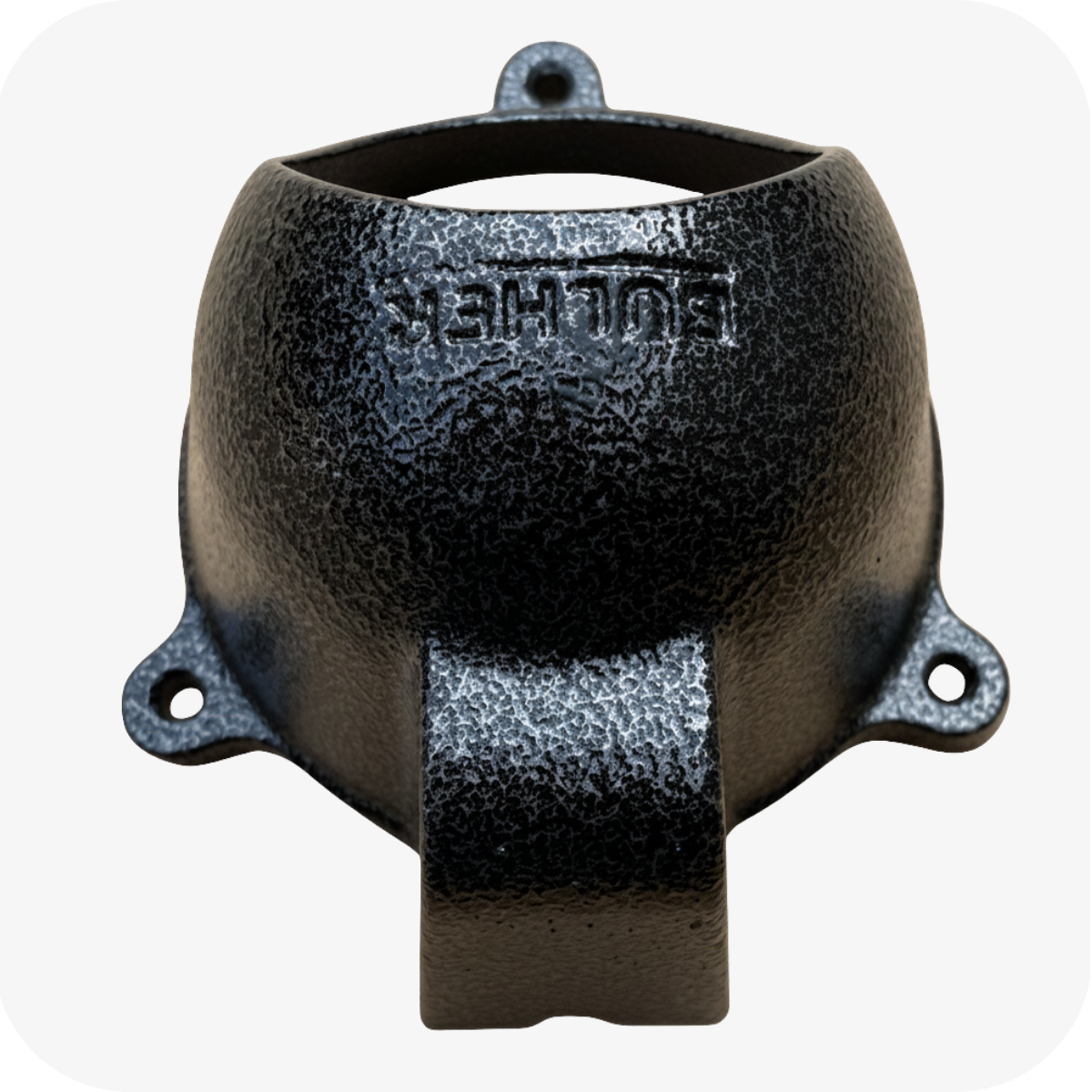 Protetor para câmera dome C Bulher, fabricado em alumínio automotivo resistente, ideal para proteção contra impactos e vandalismo em sistemas de segurança.