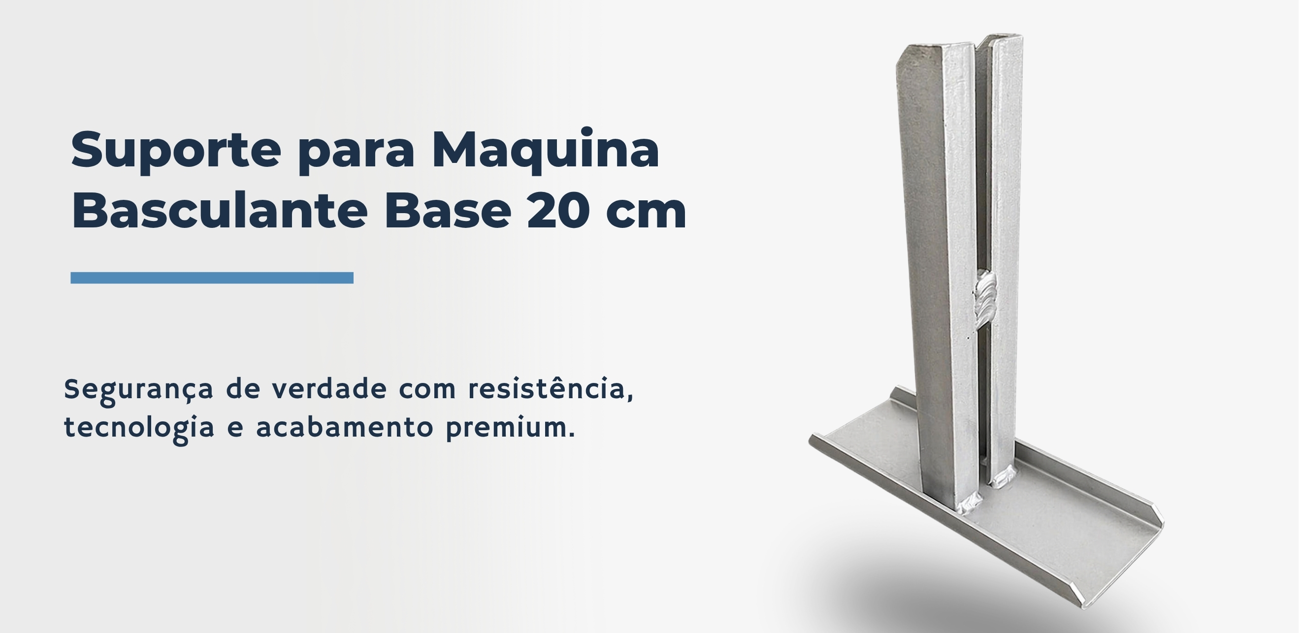 Suporte com 20 cm de base Bulher para máquina basculante, desenvolvido com estrutura reforçada para garantir fixação segura e durabilidade, ideal para instalação em portões basculantes residenciais e comerciais.