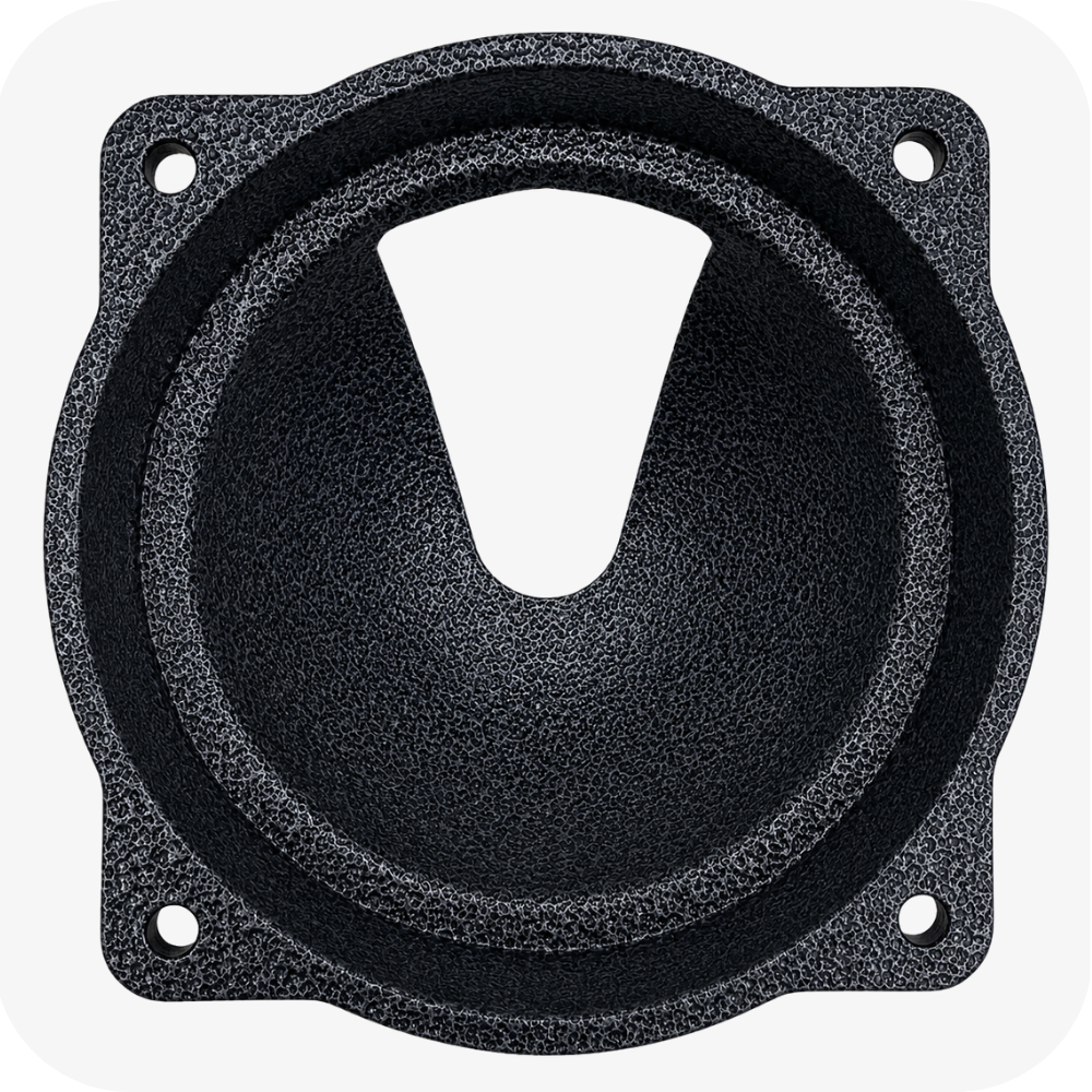 Protetor para câmera mini dome 4 polegadas Bulher, fabricado em alumínio automotivo resistente, ideal para proteção contra impactos e vandalismo em sistemas de segurança.