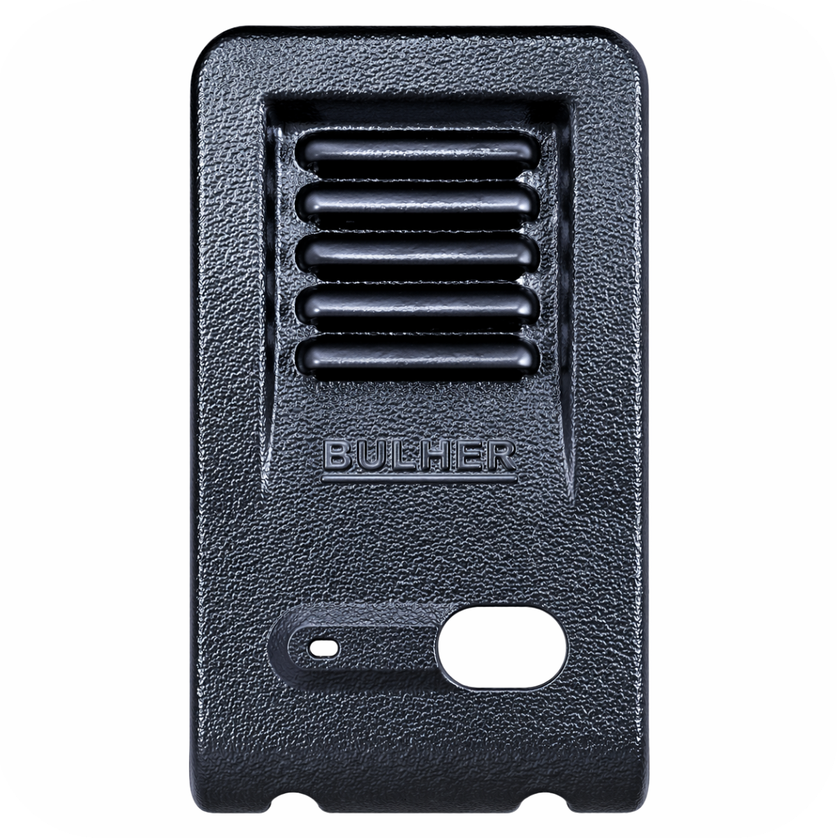 Protetor compatível para interfone HDL F-8 Plus, fabricado pela Bulher em alumínio automotivo super resistente, ideal para proteção contra impactos e vandalismo em sistemas de segurança.