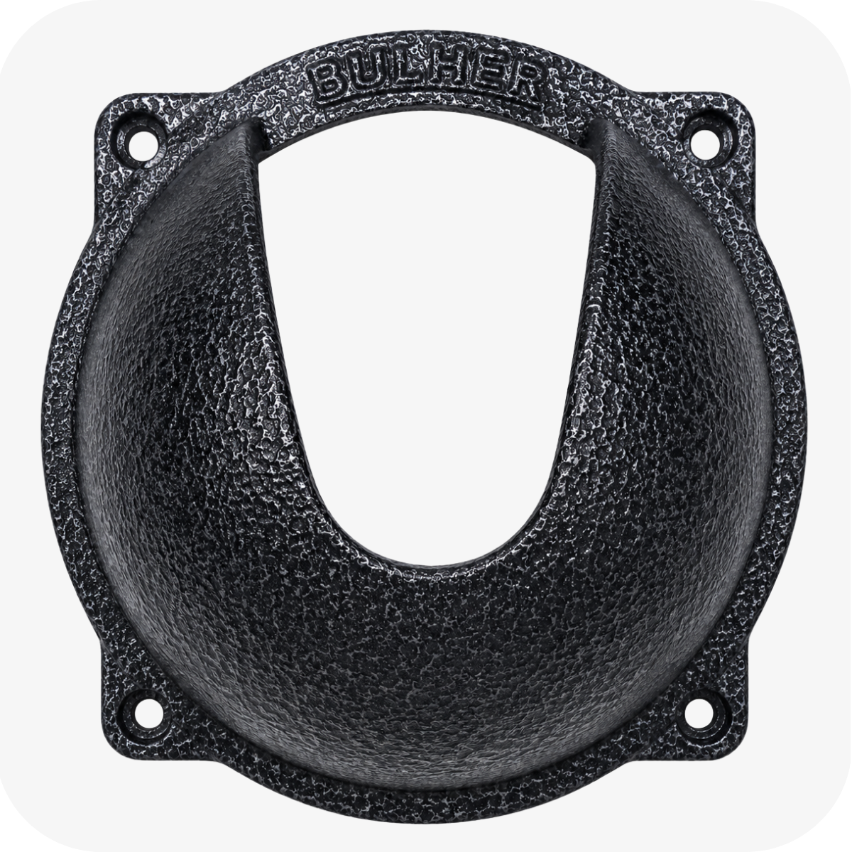 Protetor para câmera mini dome 4 polegadas Bulher, fabricado em alumínio automotivo resistente, ideal para proteção contra impactos e vandalismo em sistemas de segurança.