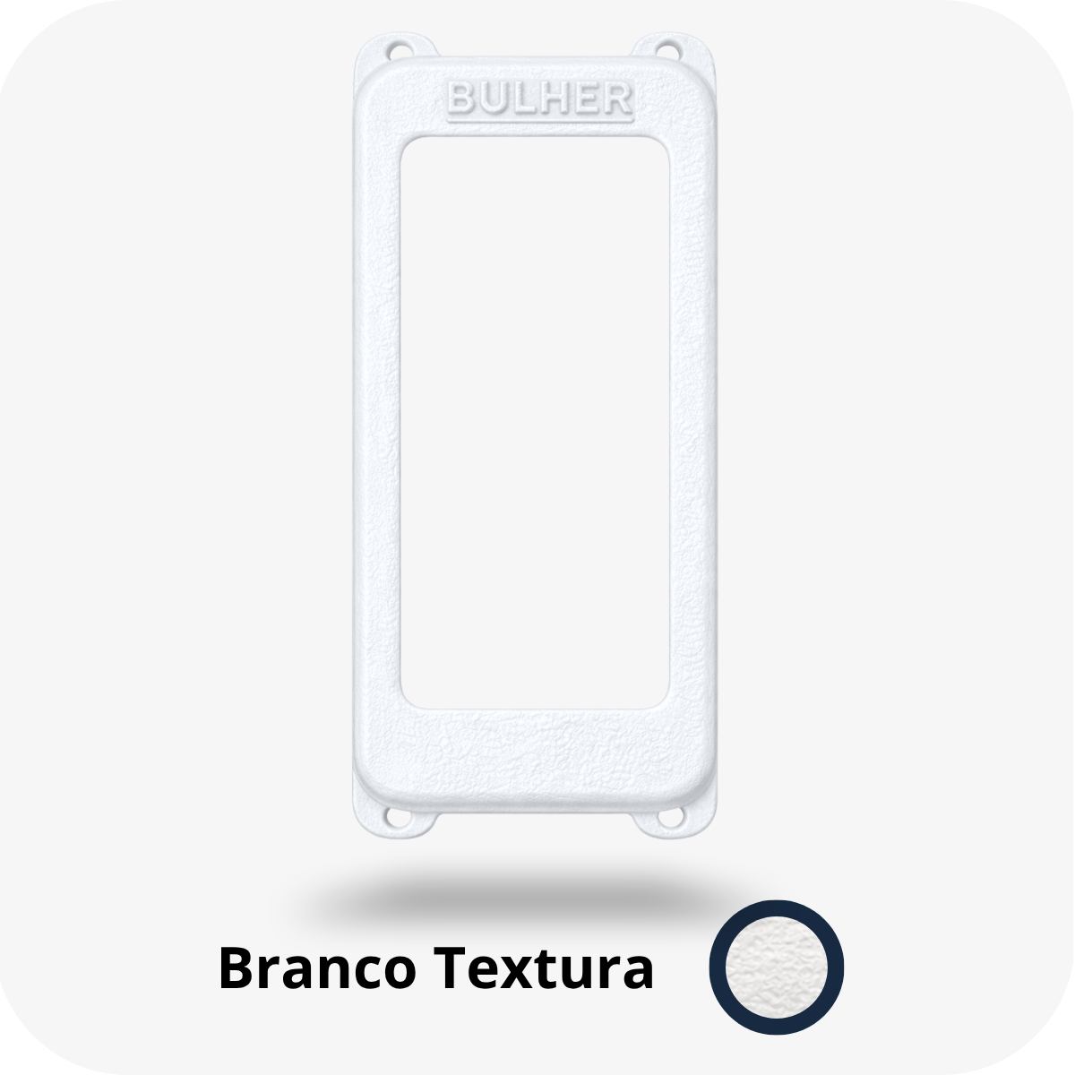 Protetor Vídeo Porteiro Intelbras IP-XPE-3115-SS3540-MF-EX-SS3532-MFW, fabricado pela Bulher em alumínio automotivo resistente, ideal para proteção contra impactos e vandalismo em sistemas de segurança.