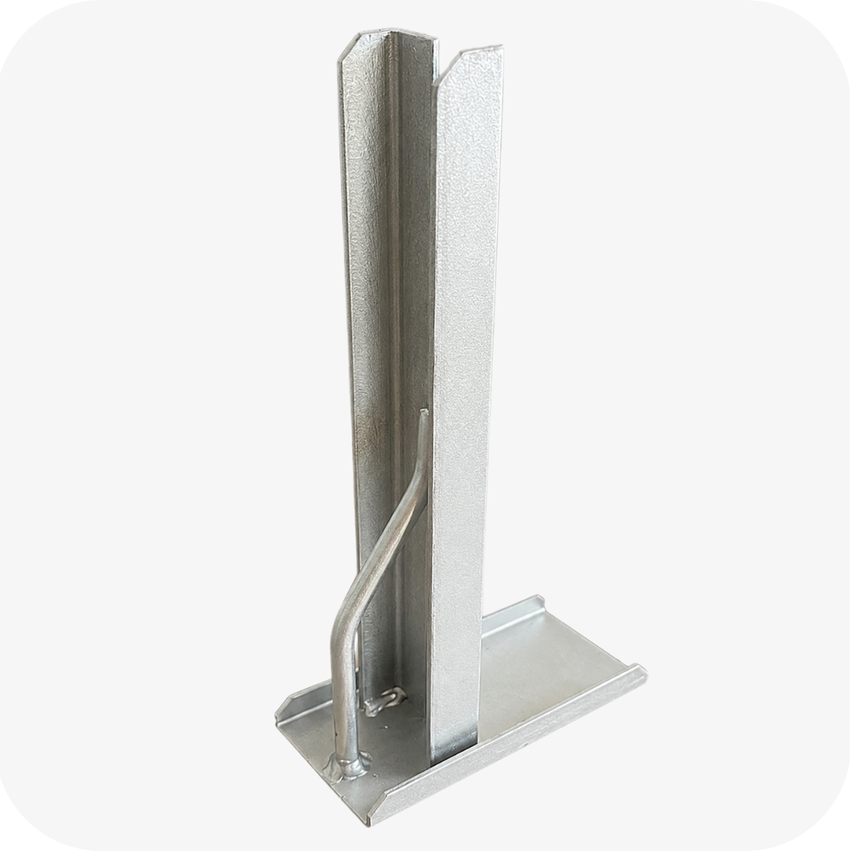Suporte com 13 cm de base Bulher para máquina basculante, desenvolvido com estrutura reforçada para garantir fixação segura e durabilidade, ideal para instalação em portões basculantes residenciais e comerciais.