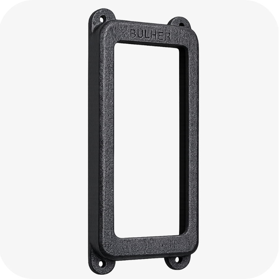 Protetor compatível Controle de Acesso Hikvision DS- KLT342, fabricado pela Bulher em alumínio automotivo super resistente, ideal para proteção contra impactos e vandalismo em sistemas de segurança.