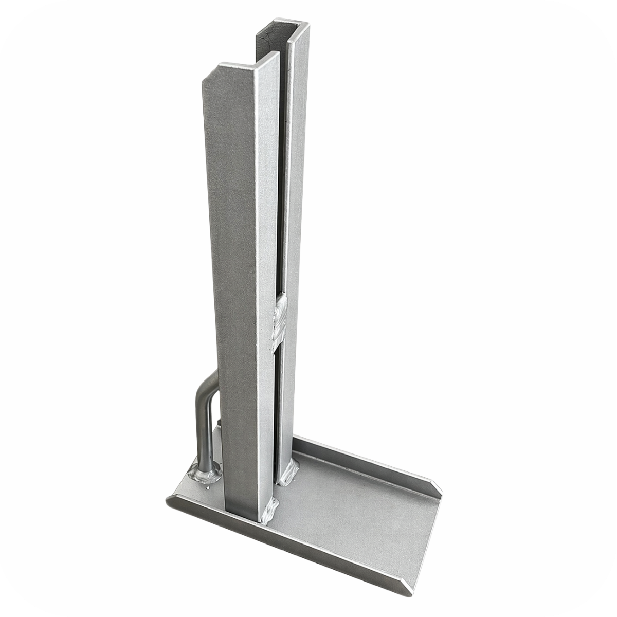 Suporte com 13 cm de base Bulher para máquina basculante, desenvolvido com estrutura reforçada para garantir fixação segura e durabilidade, ideal para instalação em portões basculantes residenciais e comerciais.