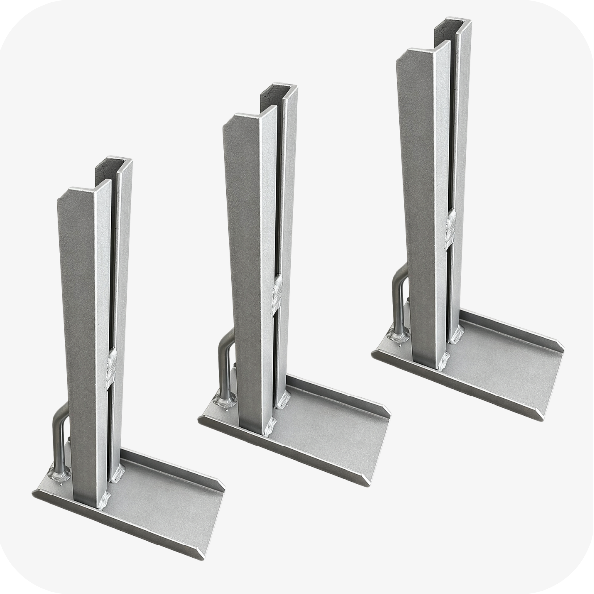 Suporte com 13 cm de base Bulher para máquina basculante, desenvolvido com estrutura reforçada para garantir fixação segura e durabilidade, ideal para instalação em portões basculantes residenciais e comerciais.