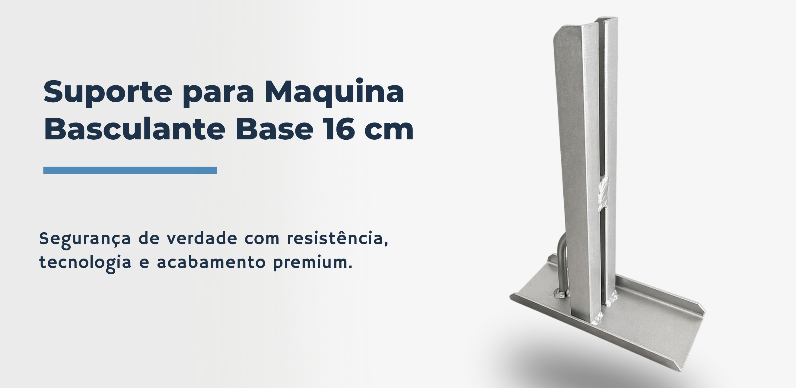 Suporte com 16 cm de base Bulher para máquina basculante, desenvolvido com estrutura reforçada para garantir fixação segura e durabilidade, ideal para instalação em portões basculantes residenciais e comerciais.