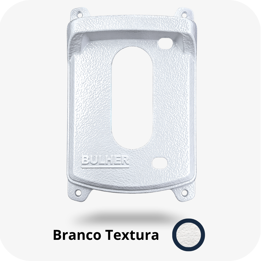 Protetor compatível para interfone e vídeo Intelbras IV 4010, IV 7010 HS e 7000 ME, fabricado pela Bulher em alumínio automotivo super resistente, ideal para proteção contra impactos e vandalismo em sistemas de segurança.