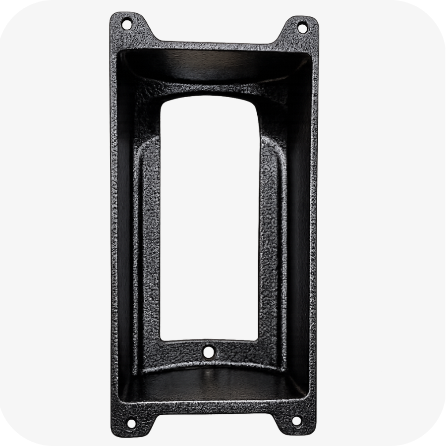 Protetor compatível para Interfone Intelbras Coletivo, fabricado pela Bulher em alumínio automotivo super resistente, ideal para proteção contra impactos e vandalismo em sistemas de segurança.
