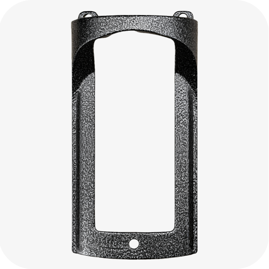 Protetor compatível para Interfone Intelbras Coletivo, fabricado pela Bulher em alumínio automotivo super resistente, ideal para proteção contra impactos e vandalismo em sistemas de segurança.