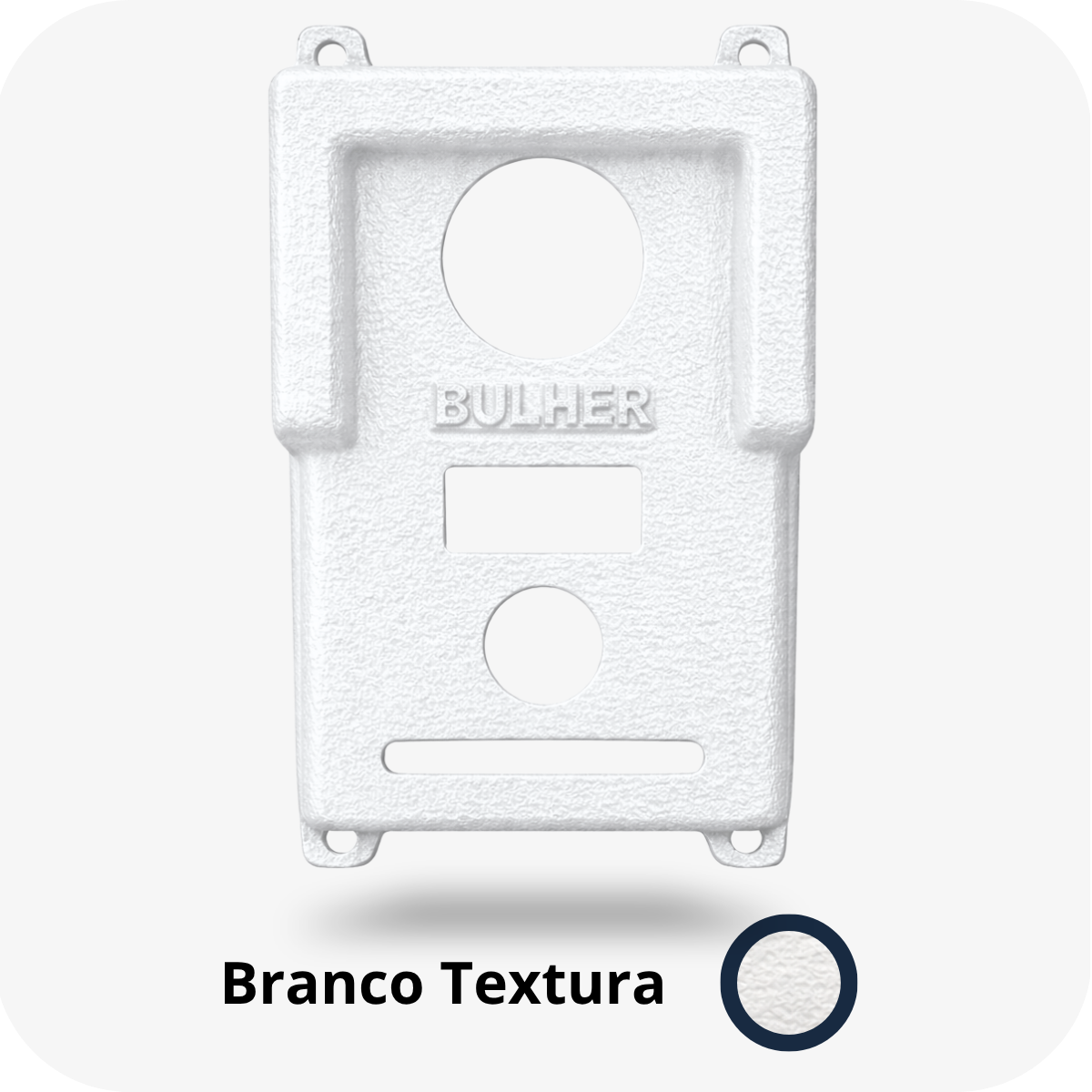 Protetor compatível para interfone Lider Smart e Ppa, fabricado pela Bulher em alumínio automotivo resistente, ideal para proteção contra impactos e vandalismo em sistemas de segurança.
