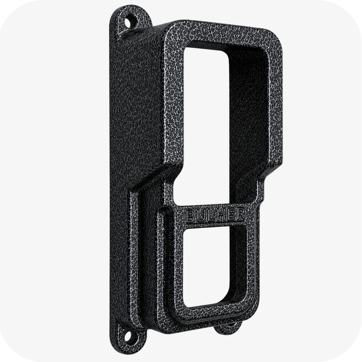 Protetor compatível Vídeo Porteiro W5/ AGL VP7 Wifi Hello+ Intelbras, fabricado pela Bulher em alumínio automotivo resistente, ideal para proteção contra impactos e vandalismo em sistemas de segurança.