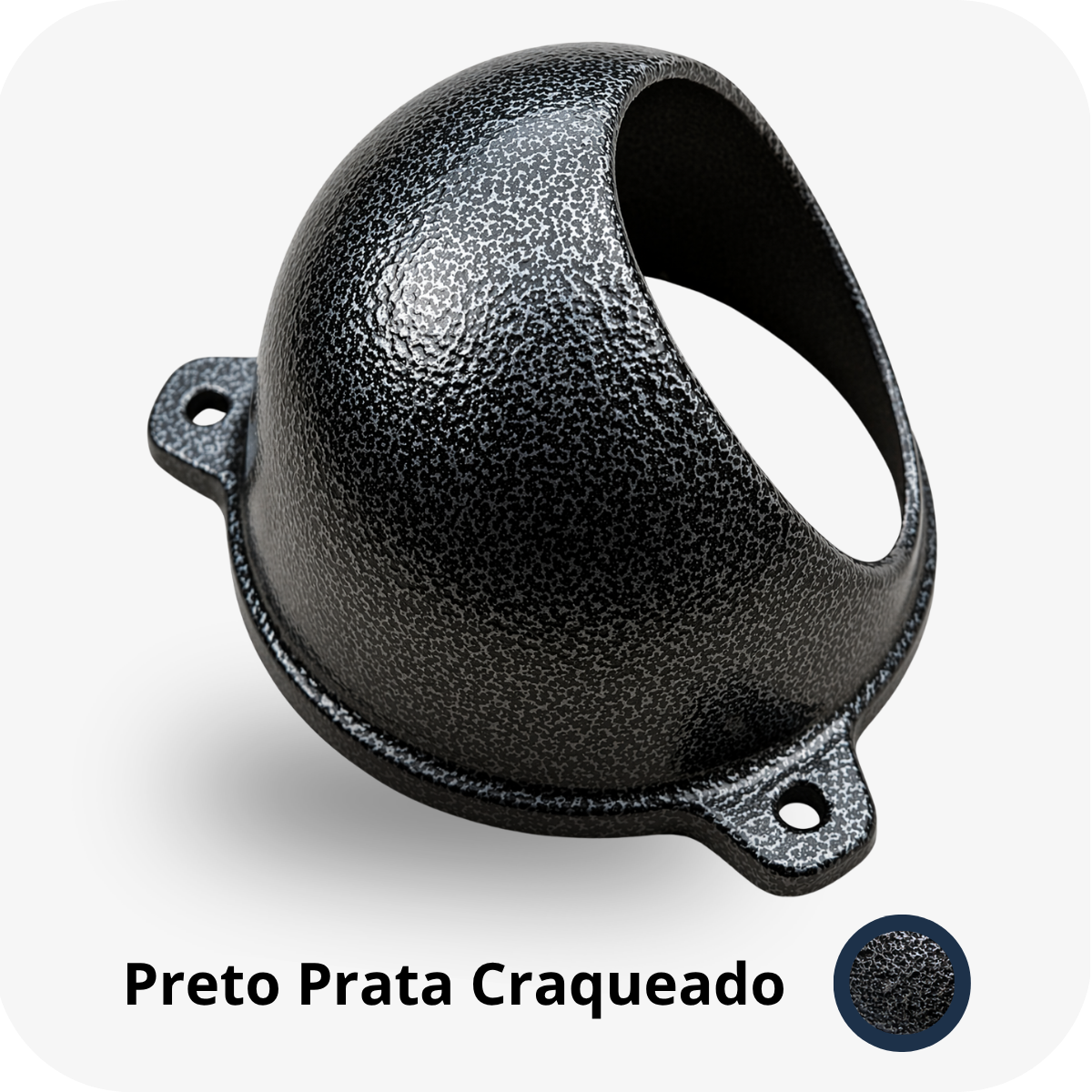 Protetor para câmera dome Bulher, fabricado em alumínio automotivo resistente, ideal para proteção contra impactos e vandalismo em sistemas de segurança.